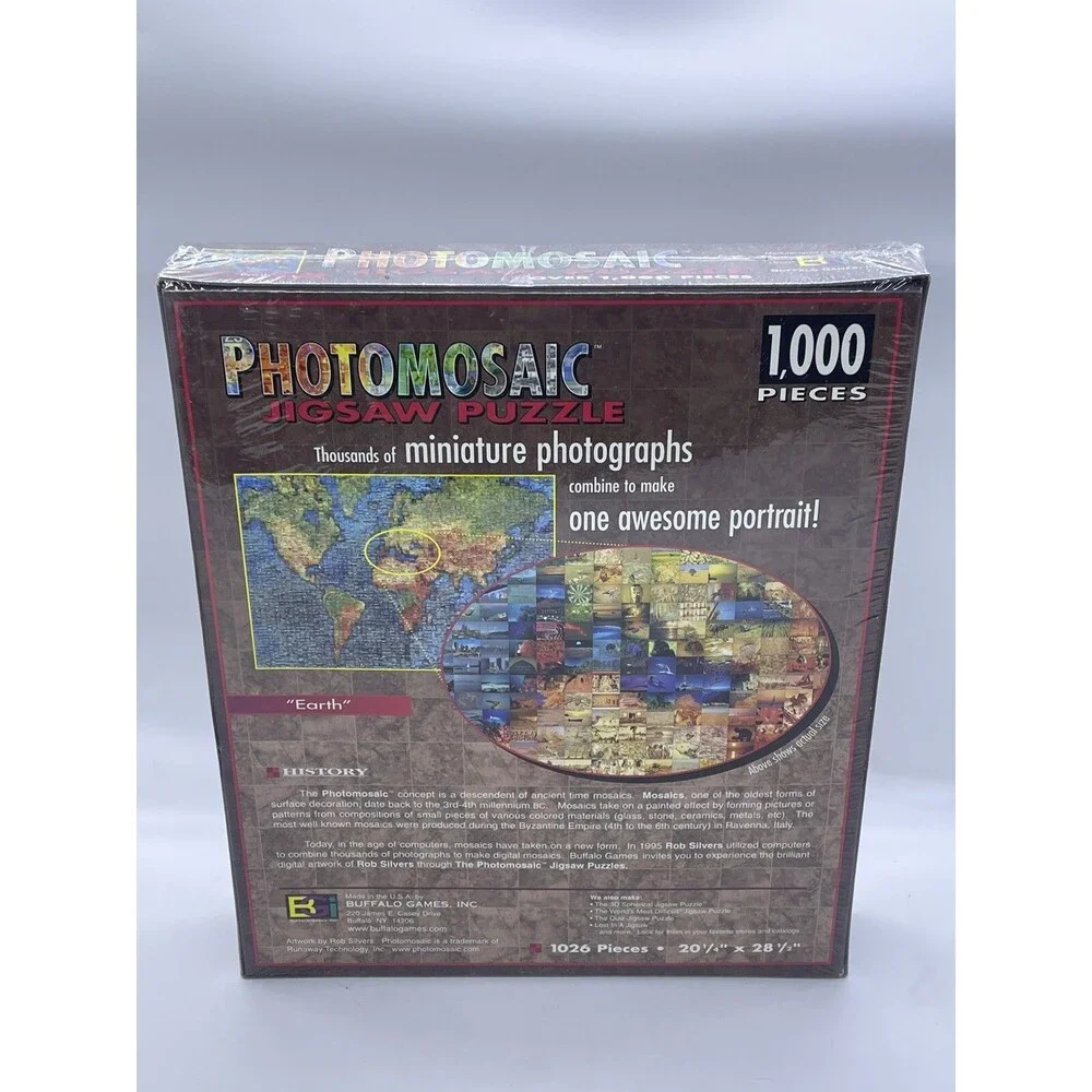 Photomosaic Earth Jigsaw Puzzle 1026 Pieces Brand New Sealed Rob Silvers Design